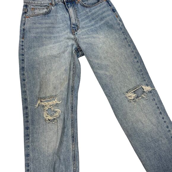 BDG Cowboy Jean Distressed Denim Size 27 Urban Outfitters Hi Waist Straight - Picture 3 of 11